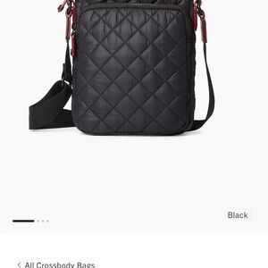 Black Quilted Metro Crossbody Bag